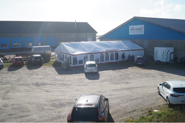 Aggersund Borgerforening havde rejst telt på havnen til workshoppen