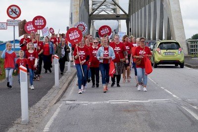 Utilfredse sygeplejersker demonstrerede på Aggersundbroen